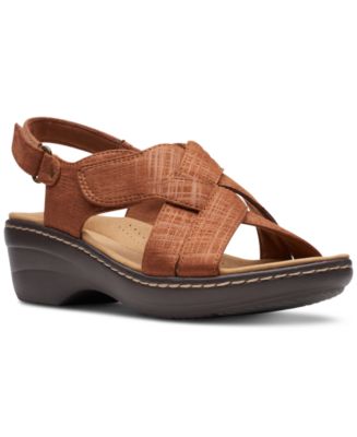 Clarks Women's Merliah Echo Slip-On Slingback Wedge Sandals - Macy's