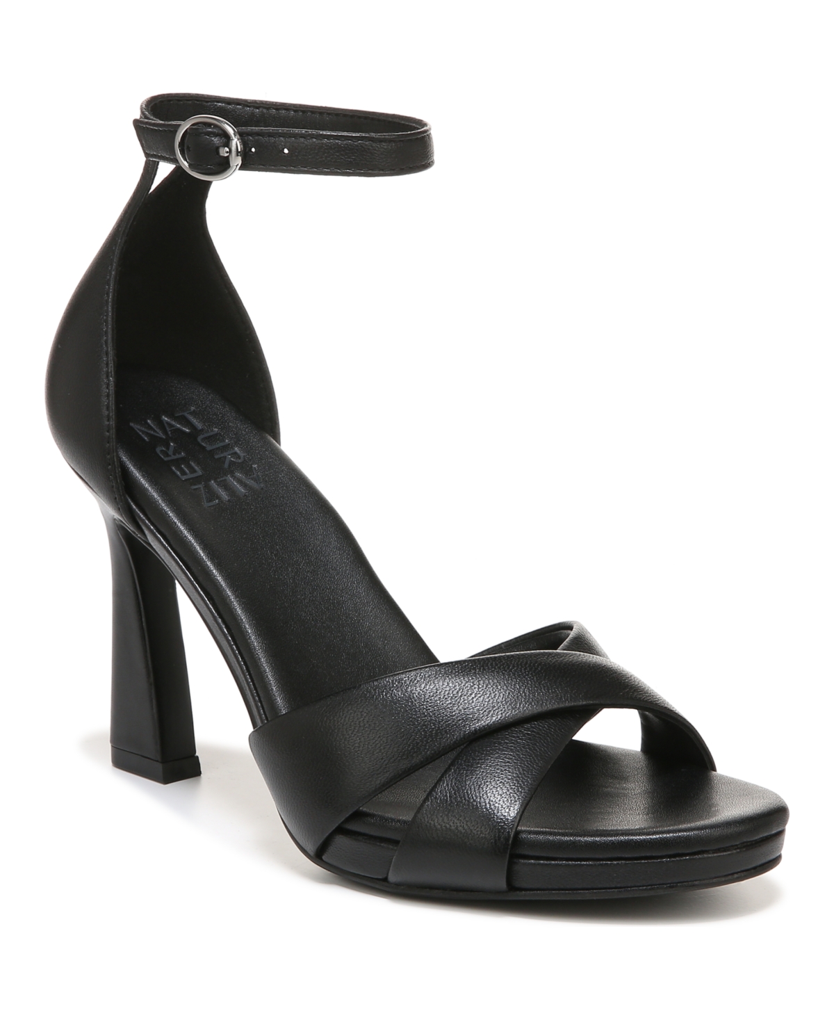 Naturalizer Lizbeth Ankle Strap Sandal In Black Leather ModeSens