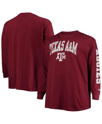 Men's Maroon Texas A&M Aggies Big and Tall 2-Hit Long Sleeve T-shirt