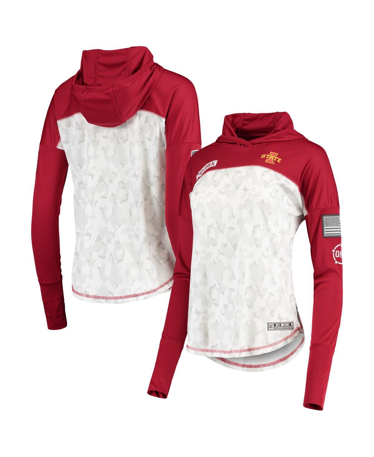 Shop Colosseum Women's  Gray And Cardinal Iowa State Cyclones Oht Military-inspired Appreciation Mission A In Gray,cardinal