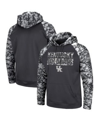 Men's Charcoal Kentucky Wildcats OHT Military-Inspired Appreciation Digital Camo Pullover Hoodie