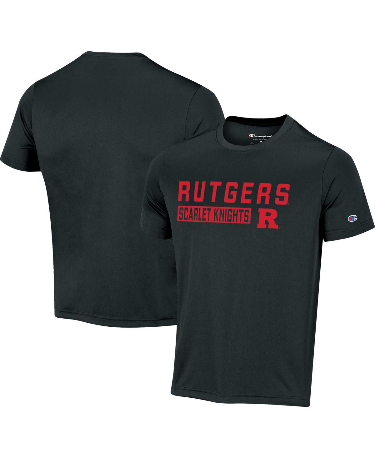 Champion Men's  Black Rutgers Scarlet Knights Impact Knockout T-shirt