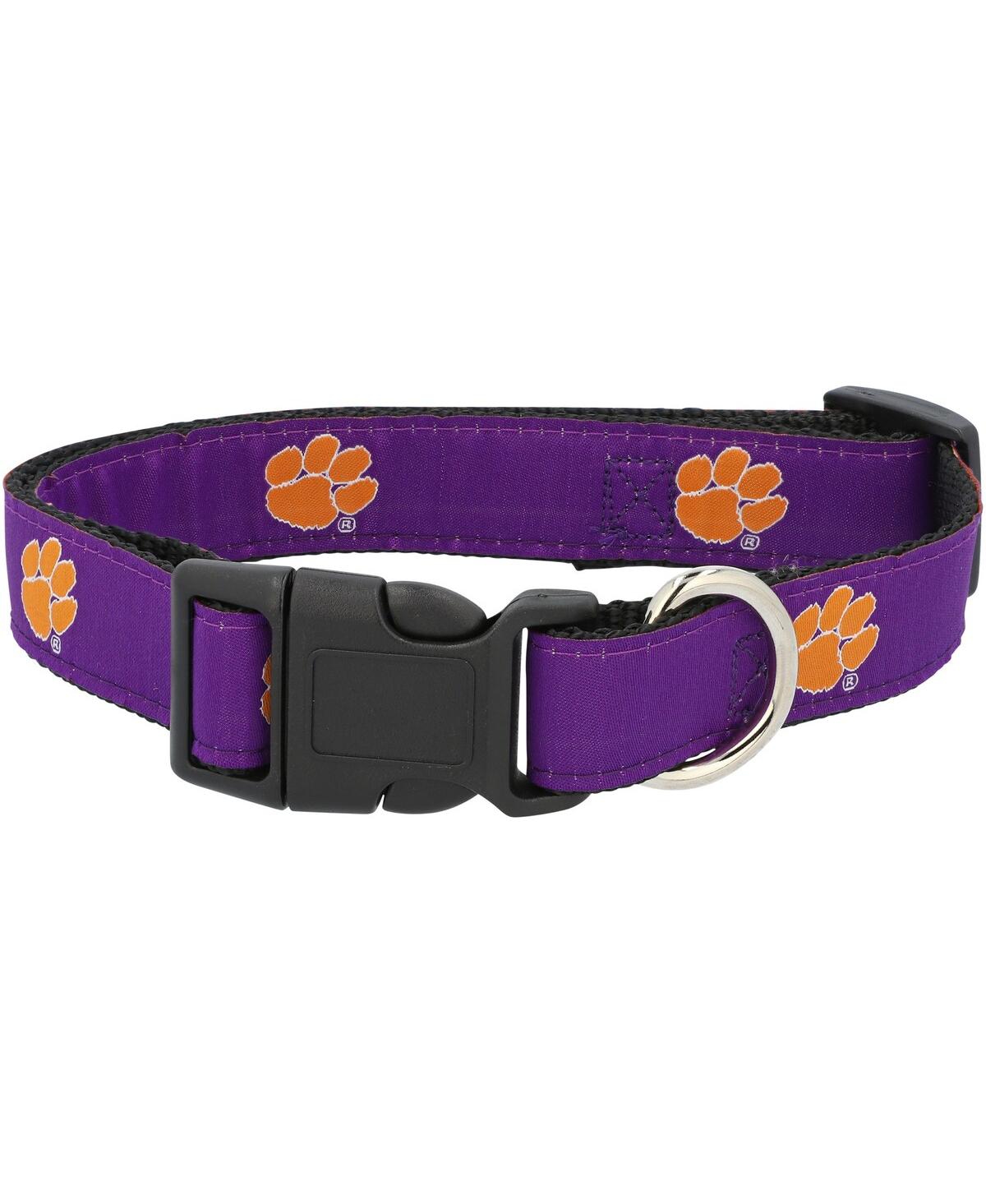 Clemson Tigers 1" Regular Dog Collar - Purple