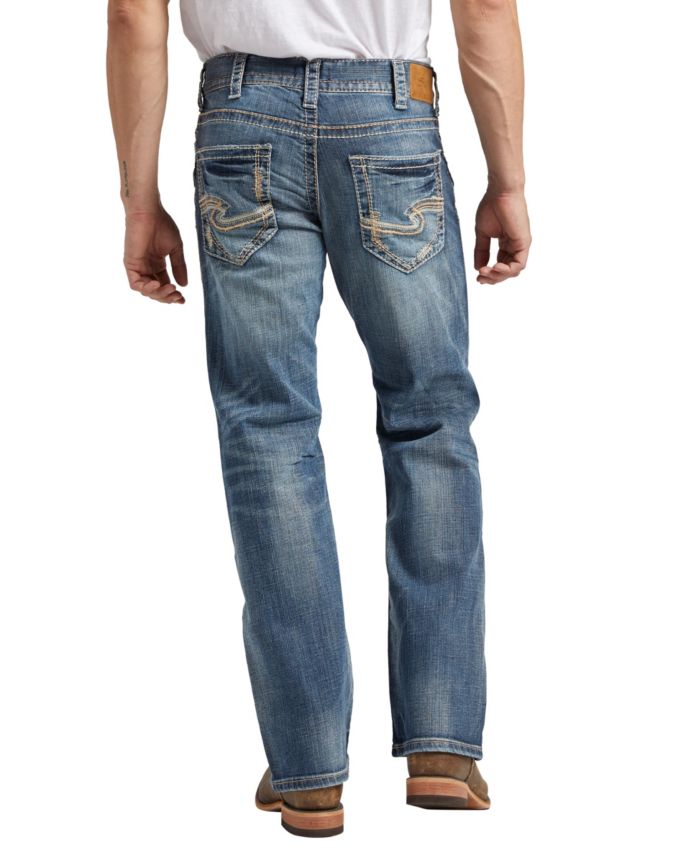 Silver Jeans Co. Mens Zac Relaxed Fit Straight Jeans
