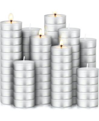 7 Hours Premium Long-Lasting Unscented White Tealight Candles in