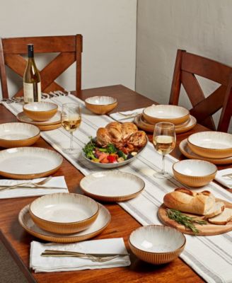 Jura Caramel 16 Pc. Dinnerware Set, Service for 4