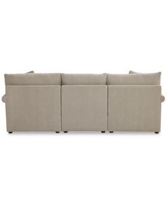 Wrenley 99" 3-Pc. Fabric Modular Chaise Sectional Sofa