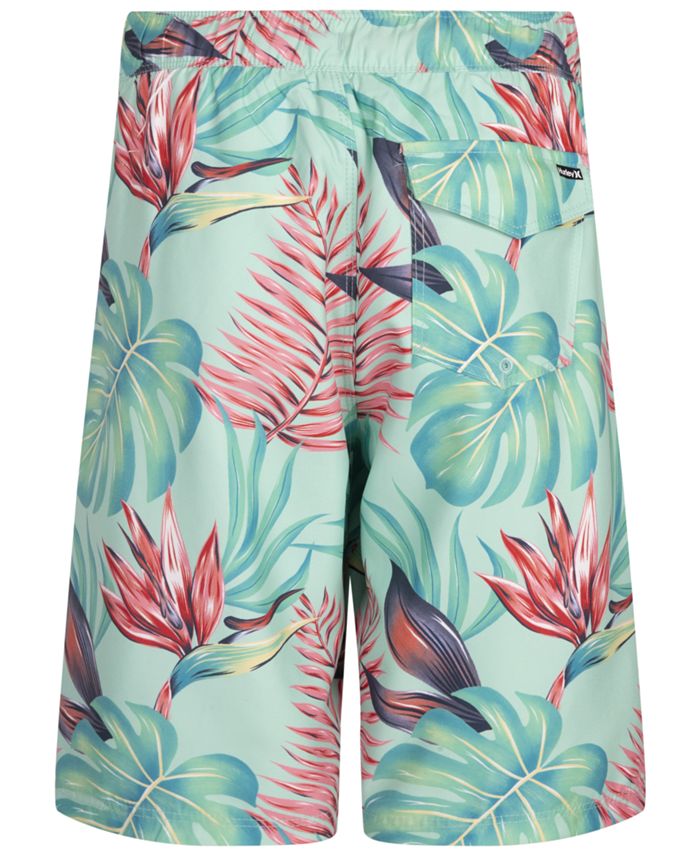 Hurley Big Boys Tropical Palm Pull-On All Over Print Swim Shorts - Macy's
