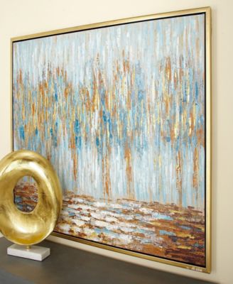 Canvas Tree Framed Wall Art with Gold-Tone Frame, 47" x 2" x 36"