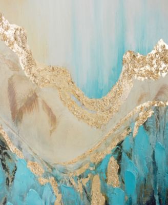 Canvas Enlarge Slice Geode Framed Wall Art with Gold-Tone Frame, 47" x 2" x 35"