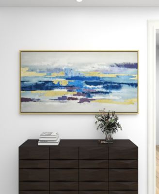 Canvas Abstract Framed Wall Art with Gold-Tone Frame, 71" x 2" x 31"
