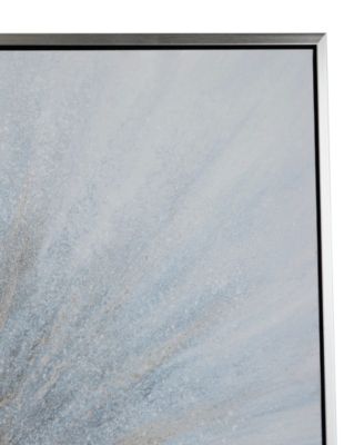 Canvas Radial Starburst Framed Wall Art with Silver-Tone Frame, 47" x 2" x 47"