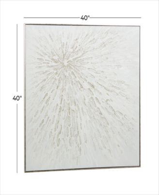 by Cosmopolitan Canvas Starburst Framed Wall Art with Silver-Tone Frame, 40" x 2" x 40"