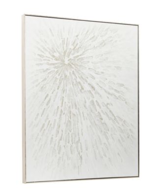 by Cosmopolitan Canvas Starburst Framed Wall Art with Silver-Tone Frame, 40" x 2" x 40"