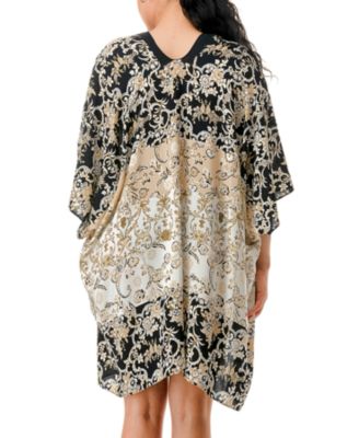 Ombre Floral Kimono Cover-Up