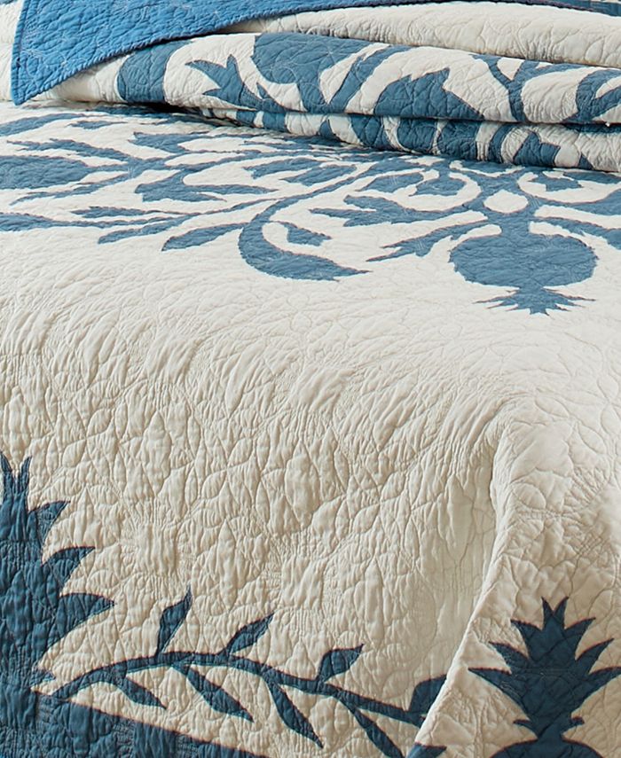 Tommy Bahama Home Tommy Bahama Aloha Pineapple Embroidered Quilt, King Macy's