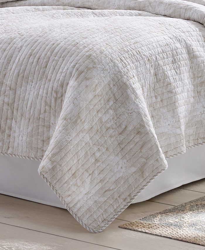 Tommy Bahama Home Makena Cotton Reversible 3 Piece Quilt Set, Full