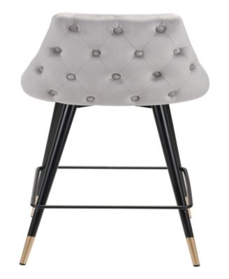 36" Steel, Polyester Piccolo Pencil Legs Counter Chair