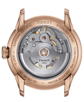 Women's Swiss Automatic Chemin des Tourelles Powermatic 80 White Leather Strap Watch 34mm