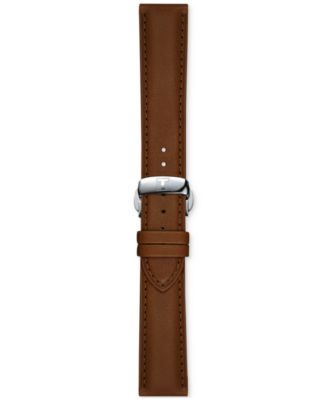 Unisex Swiss Automatic Chemin des Tourelles Powermatic 80 Brown Leather Strap Watch 39mm