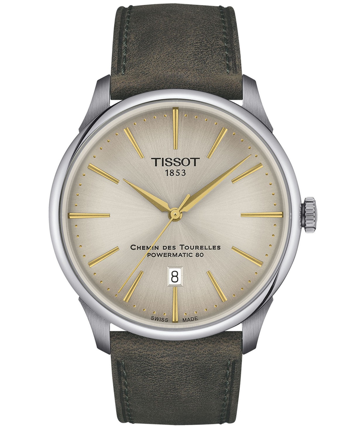 Мужские часы Tissot Chemin des Tourelles Powermatic 80, 42мм — фото 1