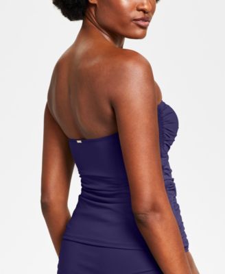 Twist-Front Ruched Tankini Top