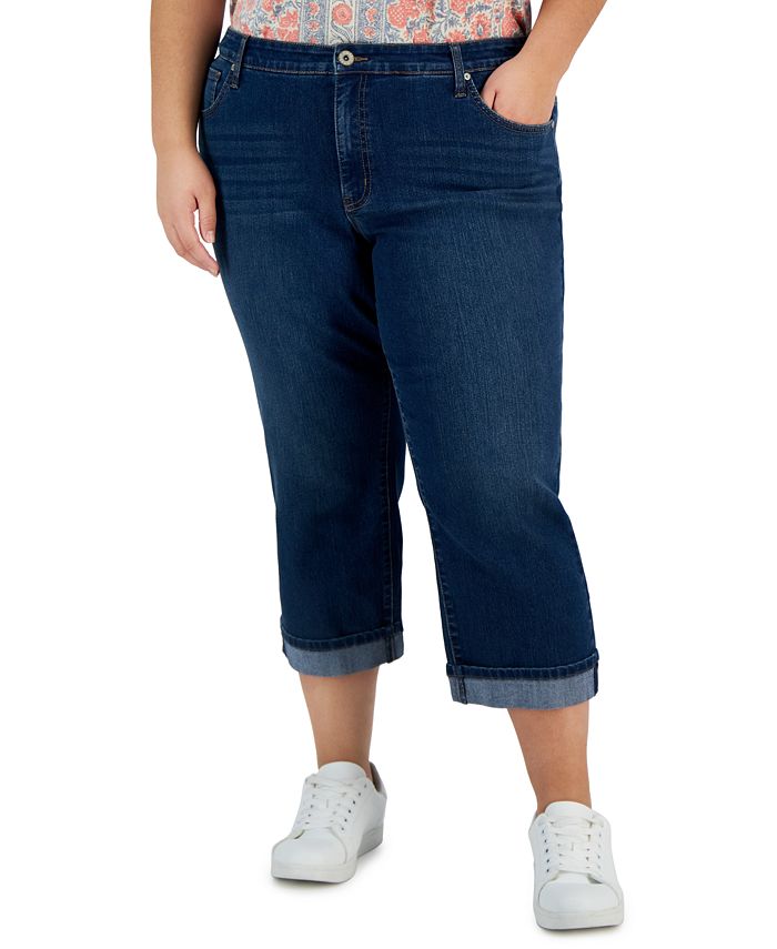 Style Co Plus Size Curvy Cuffed Capri Jeans Created for Macy s