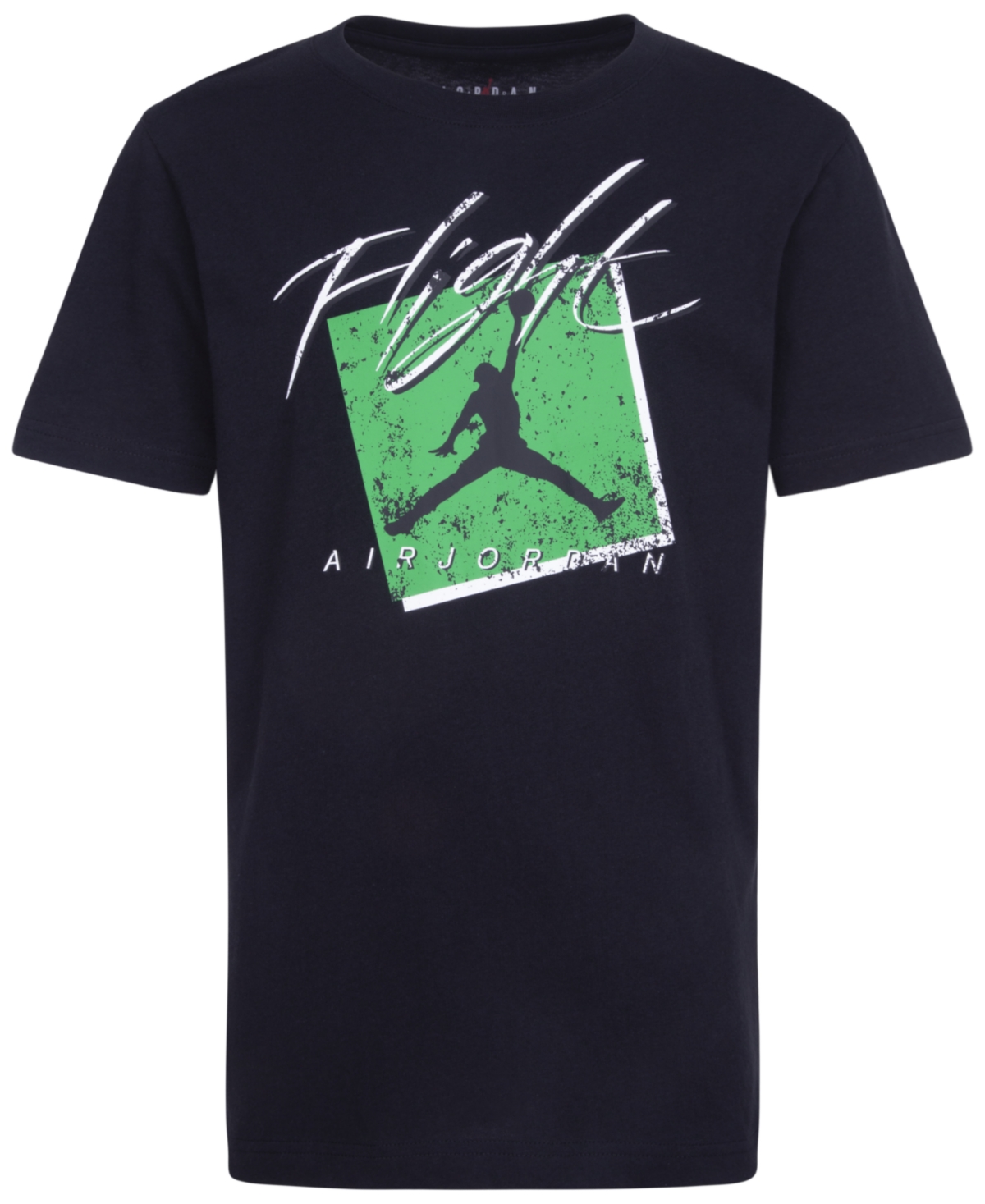 Jordan Big Boys Faded Flight Short Sleeve T-shirt In Black