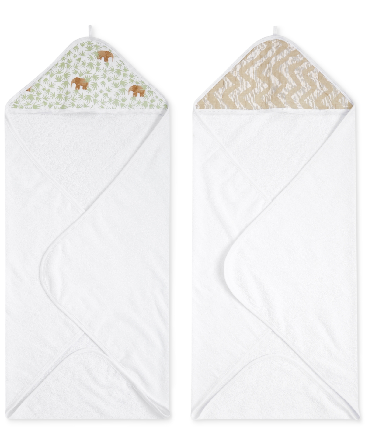 Aden By Aden + Anais Baby Boys Or Baby Girls Hooded Towels, Pack Of 2 In Tan