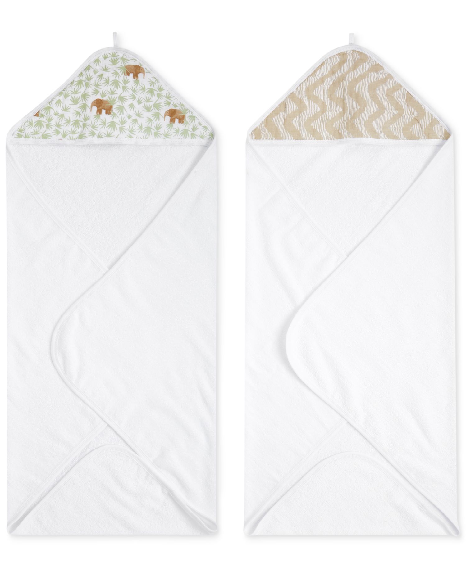 Baby Boys or Baby Girls Hooded Bath Towels, Pack of 2