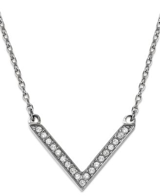 michael kors silver tone necklace