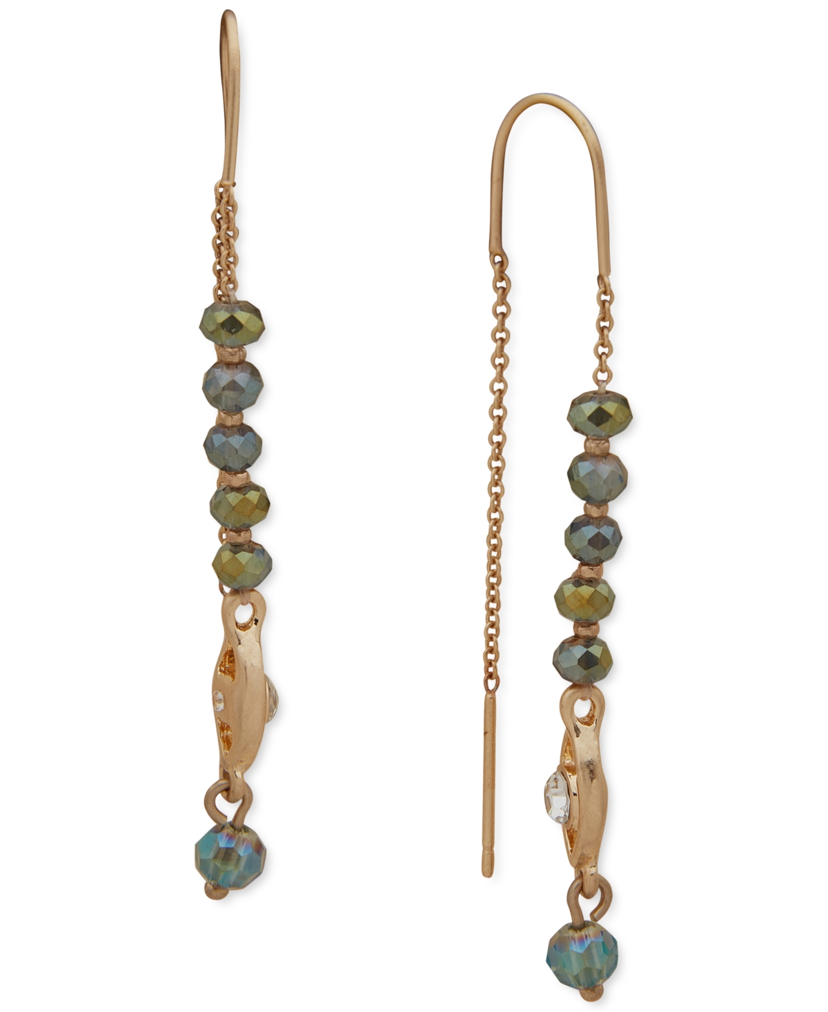 lonna & lilly Gold-Tone Beaded Threader Earrings