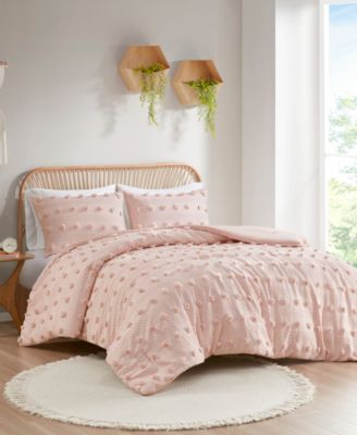 Lucy Clip Jacquard 3-Piece Comforter Set, Full/Queen
