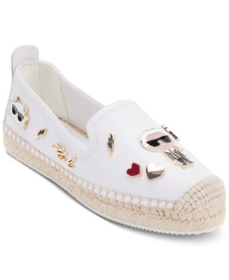 KARL LAGERFELD PARIS - Women's Michaela Embellished Slip-On Espadrille Flats