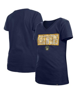 Women's Royal Milwaukee Brewers Plus Size Team Scoop Neck T-Shirt