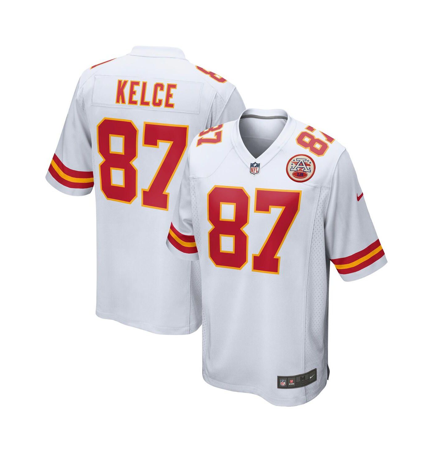 Мужской топ Nike Travis Kelce Kansas City Chiefs Game Jersey, цвет: Белый — фото 1