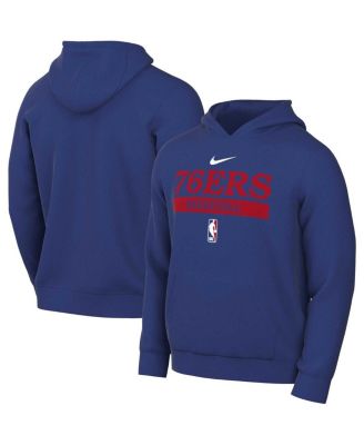 Men's Royal Philadelphia 76ers 2022/23 Spotlight On-Court Practice Performance Pullover Hoodie