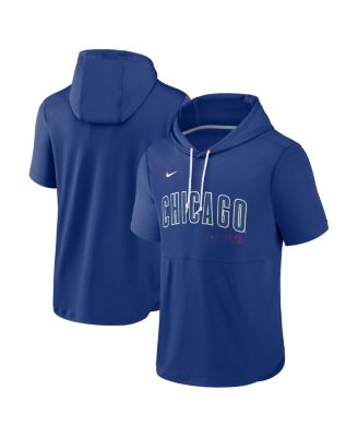 Men's Royal Chicago Cubs Springer Short Sleeve Team Pullover Hoodie