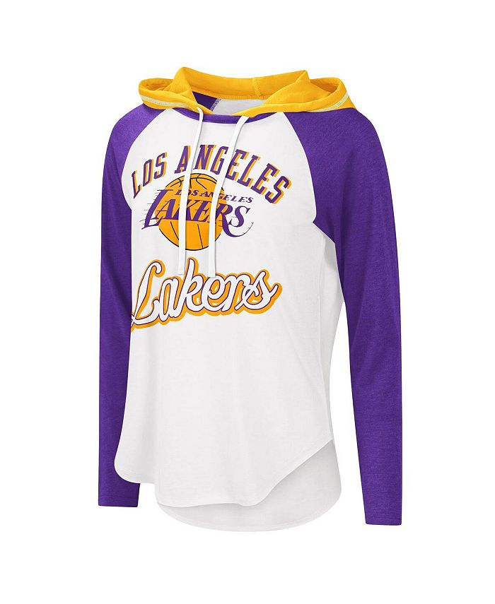 G-III 4Her by Carl Banks Women's White Los Angeles Lakers MVP Raglan ...