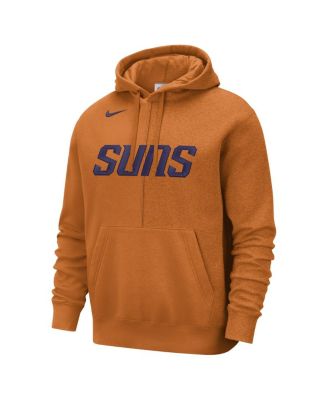 Men's Orange Phoenix Suns Courtside Versus Stitch Split Pullover Hoodie