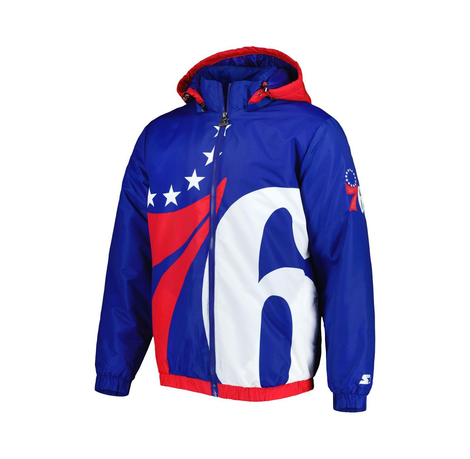 Men's Royal Philadelphia 76ers The Triple Double Full-Zip Hoodie Jacket