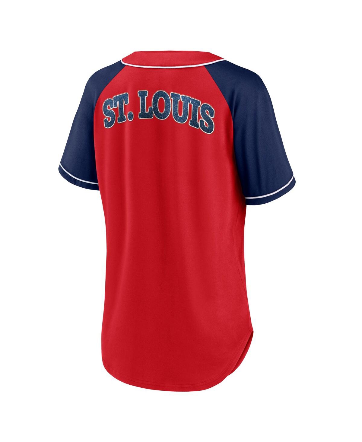 Women's FanaticsSt. Louis Cardinals Ultimate Style Raglan V-Neck T-shirt - Red