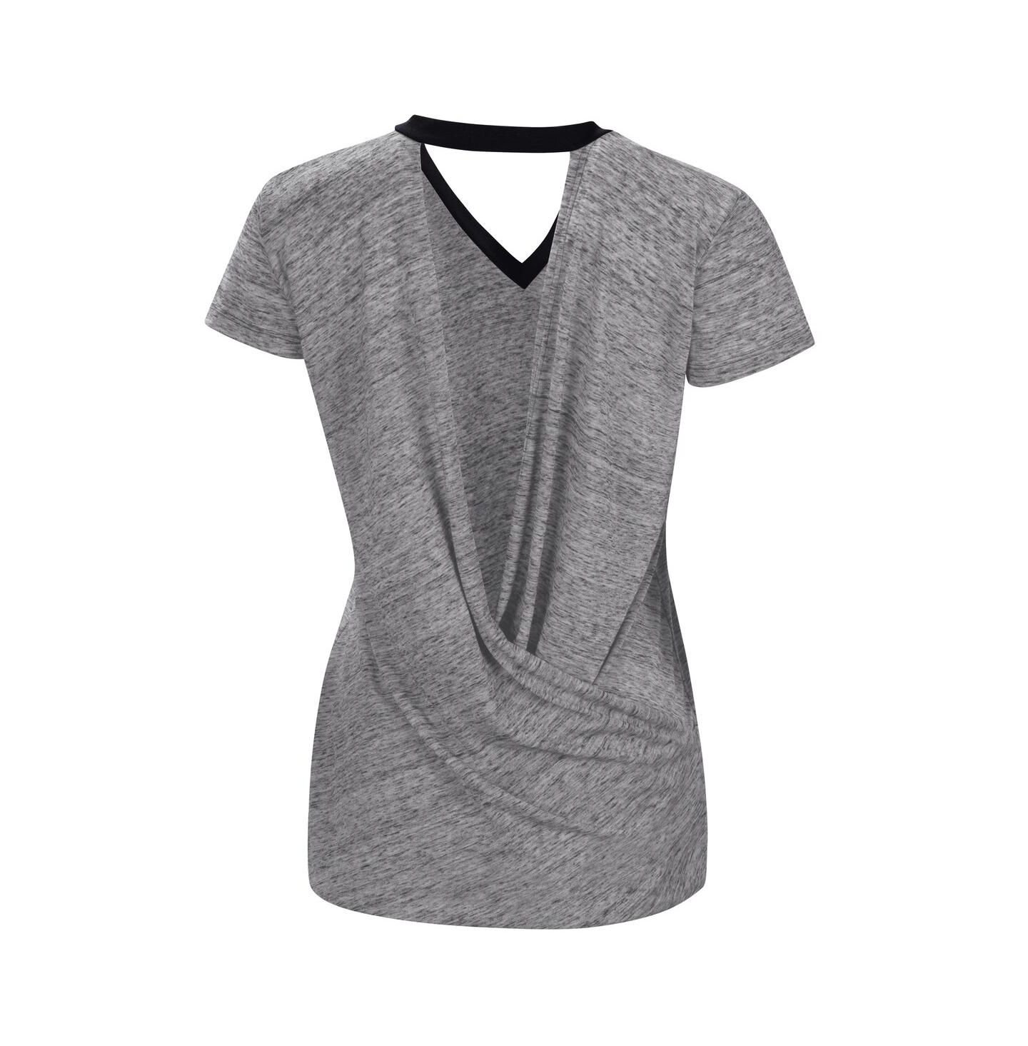 Женская футболка Touch Black Colorado Rockies Halftime Back Wrap Top V-Neck — фото 4