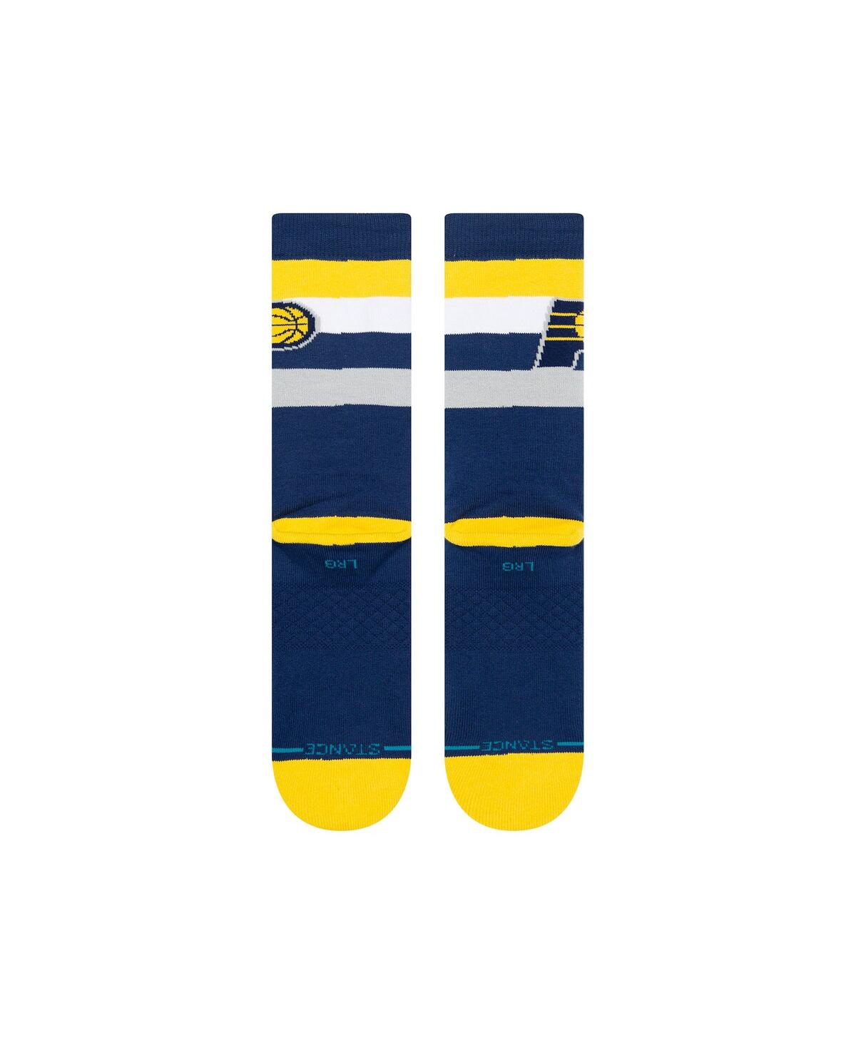 Shop Stance Men's  Indiana Pacers Stripe Crew Socks In Navy