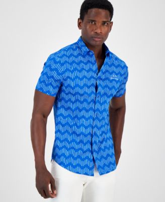 A|X Armani Exchange - Men's Zig-Zag Print Button-Down Shirt