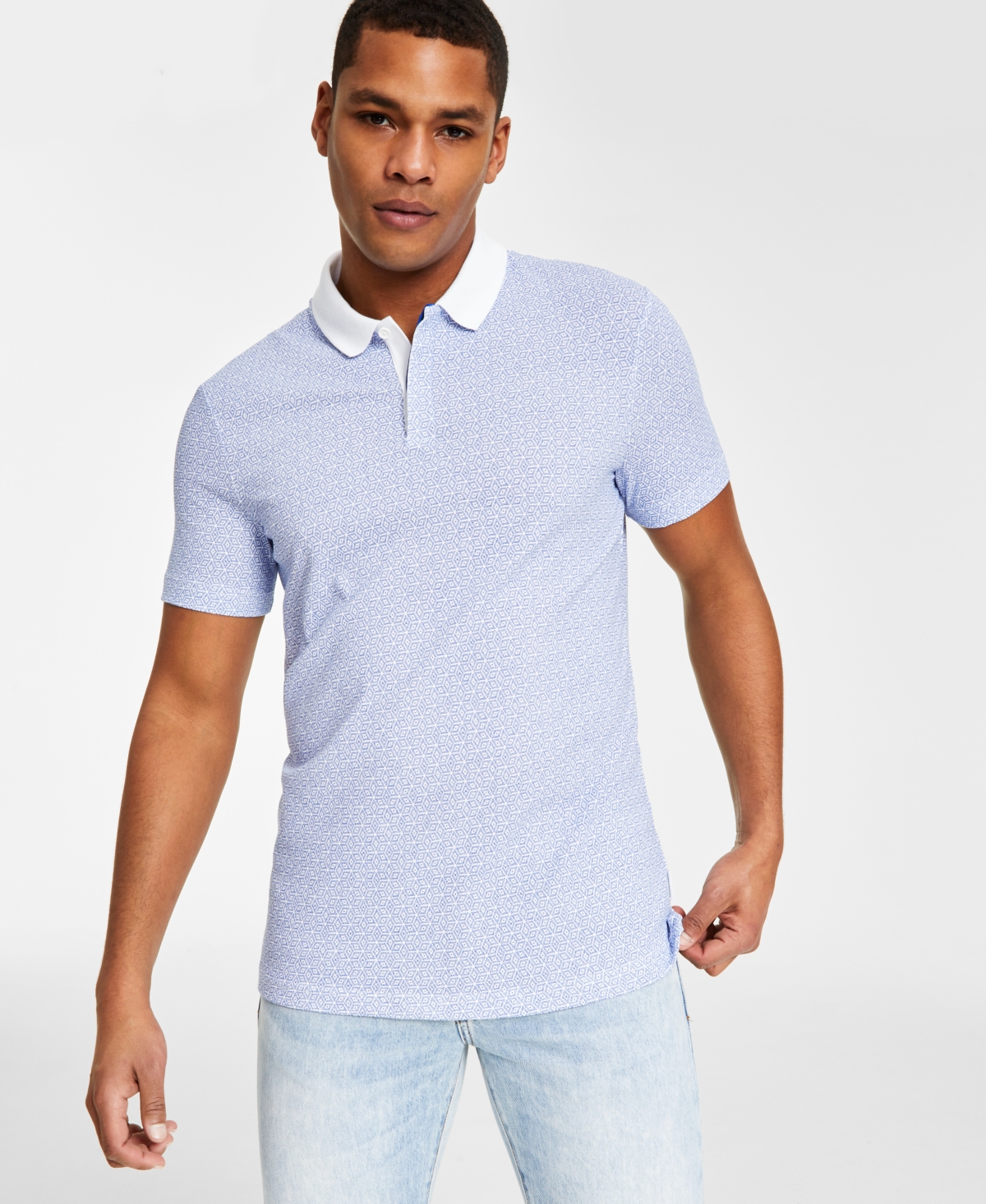 A X Armani Exchange Men s Printed Pique Polo Shirt Smart Closet