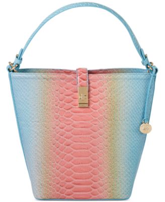 Brahmin - Shira Volute Medium Embossed Leather Bucket Bag