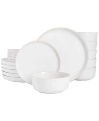 Gibson Home Zuma 18 Piece Dinnerware Set, Service for 6 (Color: White) - Macy's