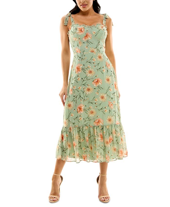 Macy's green dress juniors sale