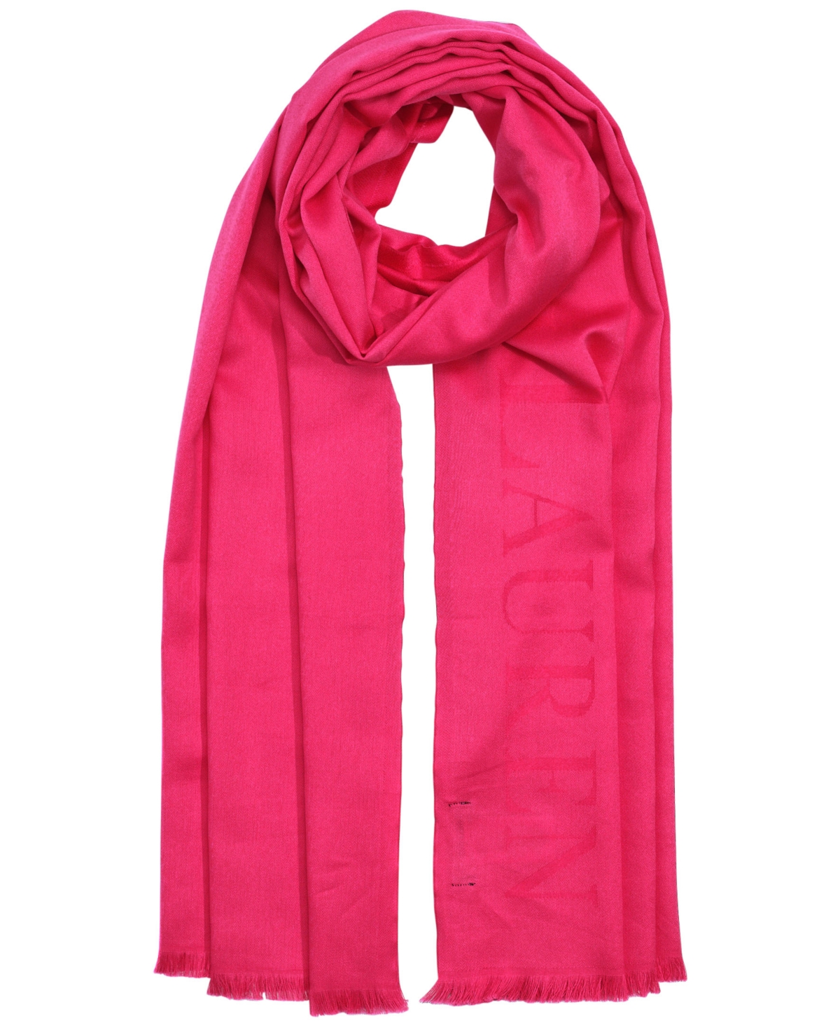 Ralph Lauren Logo Jacquard Scarf In Fuchsia Berry | ModeSens